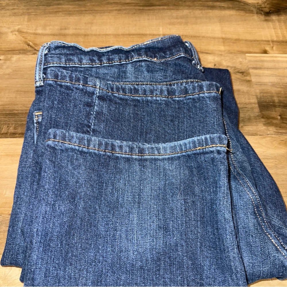 Mens Levis 505 36x34 Blue Jeans Straight Mid Rise Dark Wash - Picture 9 of 10
